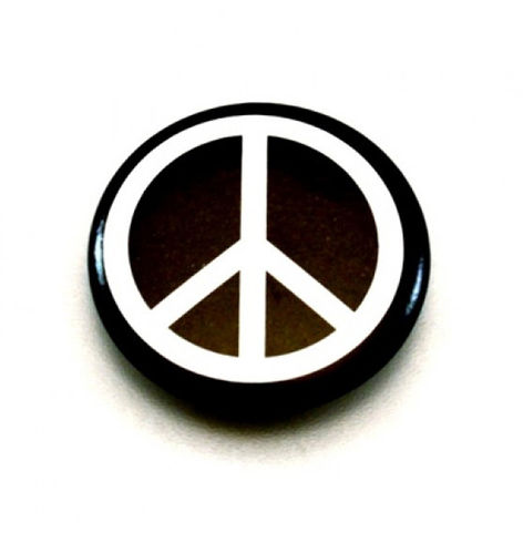 Zwei Mini-Buttons "Peace"